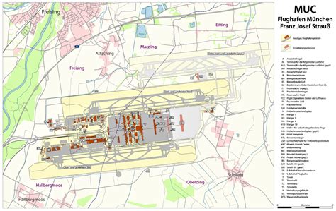 munich airport airline location map.